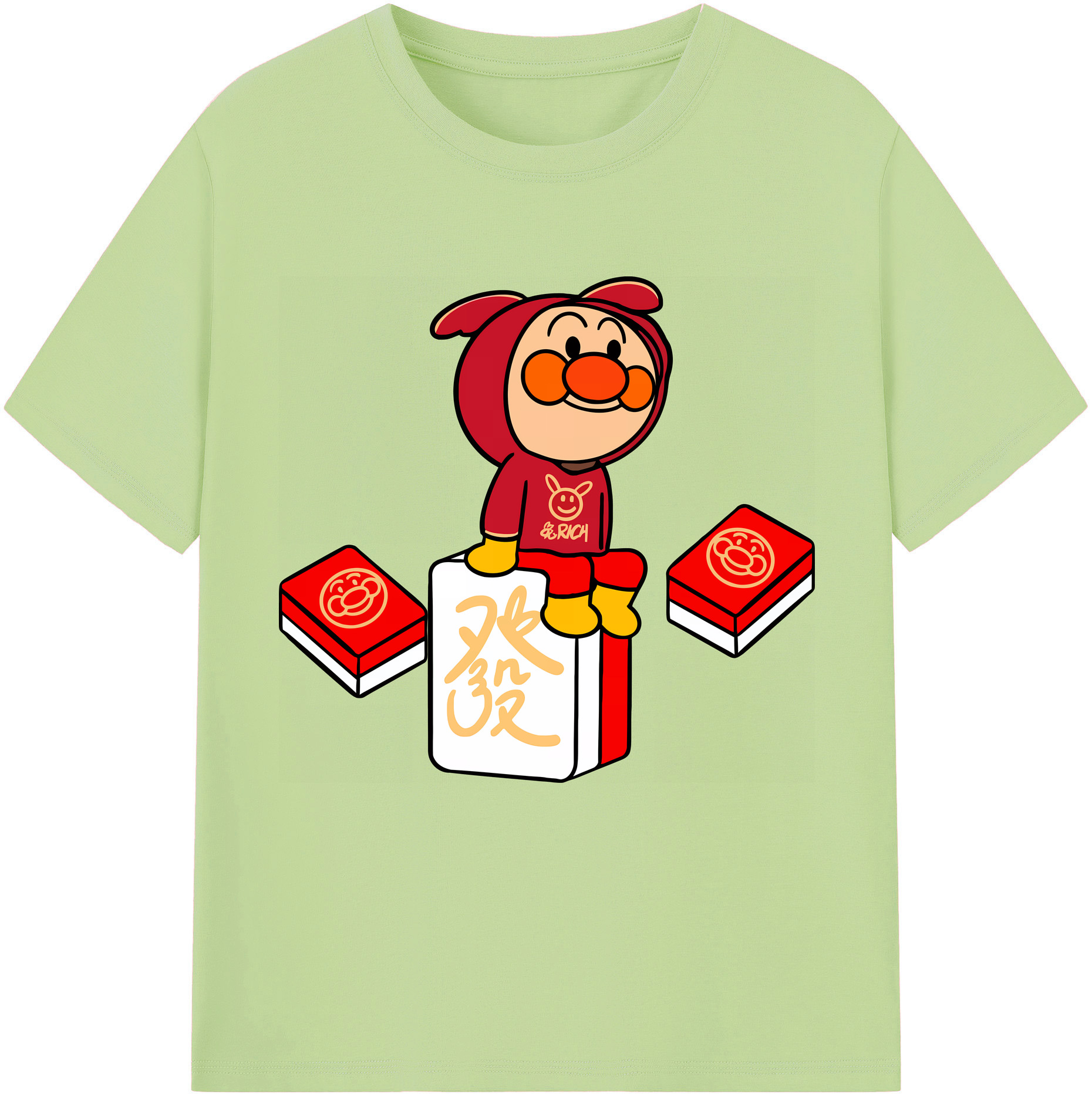 （画像用） アンパンマン Anpanman 綿100％半袖Tシャツ（フロントプリント）